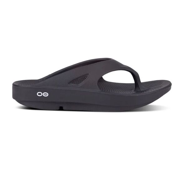 OOFOS ORIGINAL THONG SANDALS in Black Size M 6 / W 8 - Picture 1 of 7